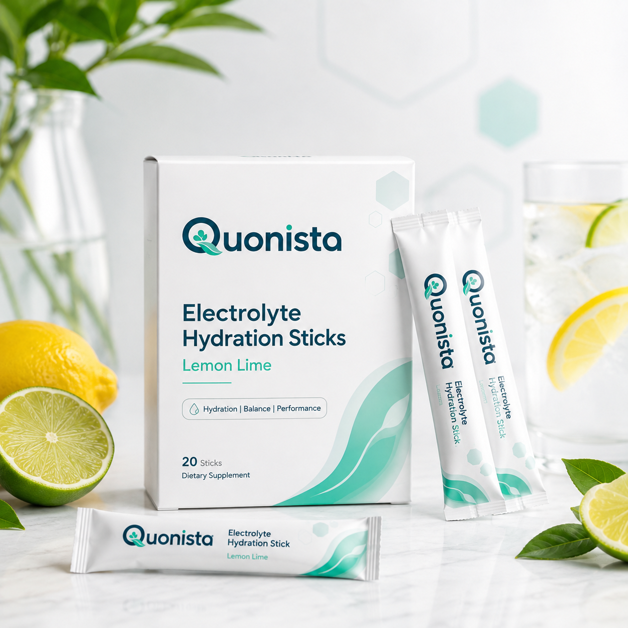Quonista Electrolyte Hydration Sticks – Lemon Lime
